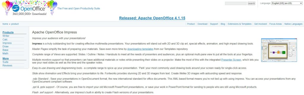 Apache OpenOffice Impress PowerPoint Alternatives