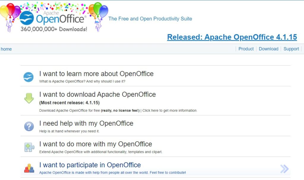 Apache OpenOffice Office Alternatives Microsoft
