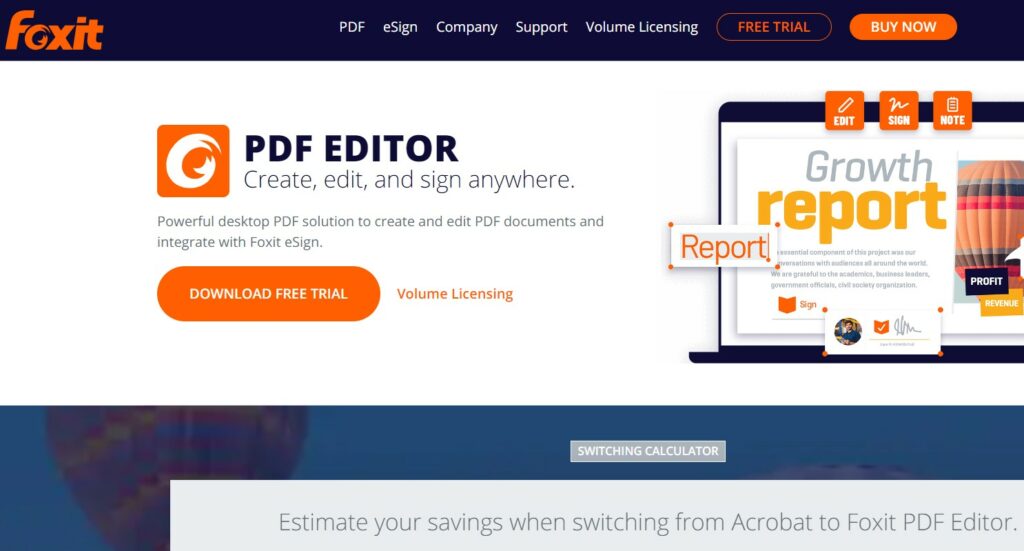 Foxit PDF Editor Alternatives to Adobe
