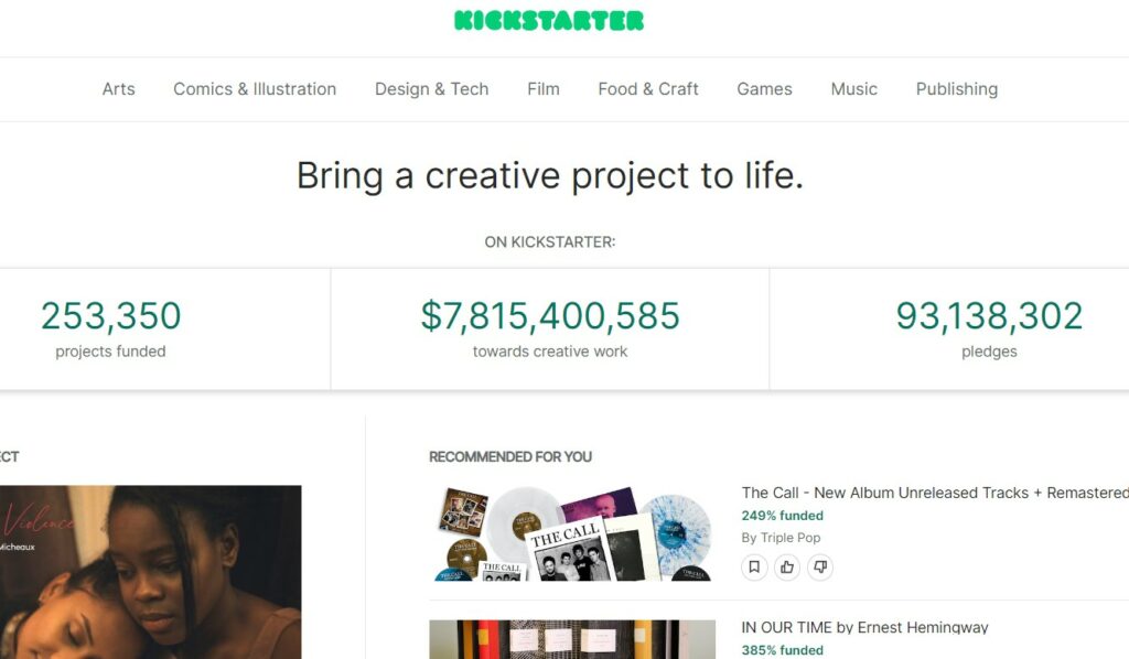 Kickstarter GoFundMe Alternatives