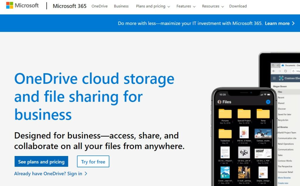 Microsoft OneDrive Dropbox Alternatives