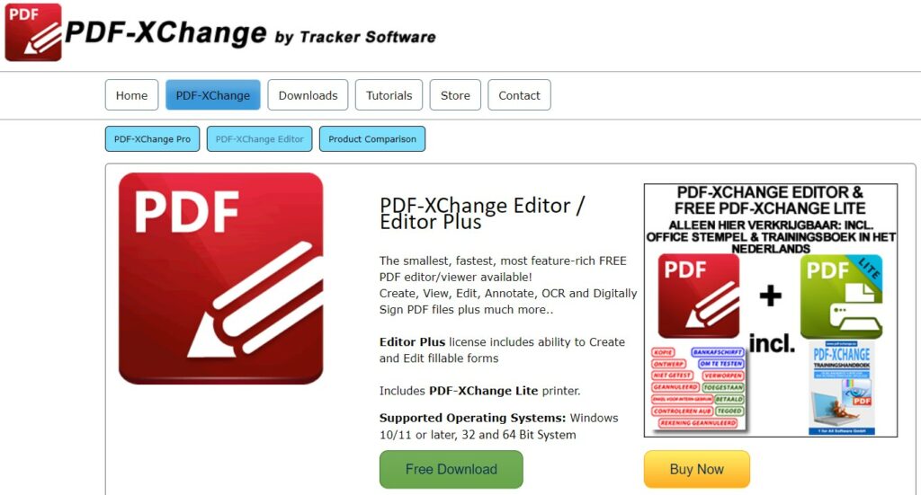 PDF-XChange Editor Alternatives to Adobe