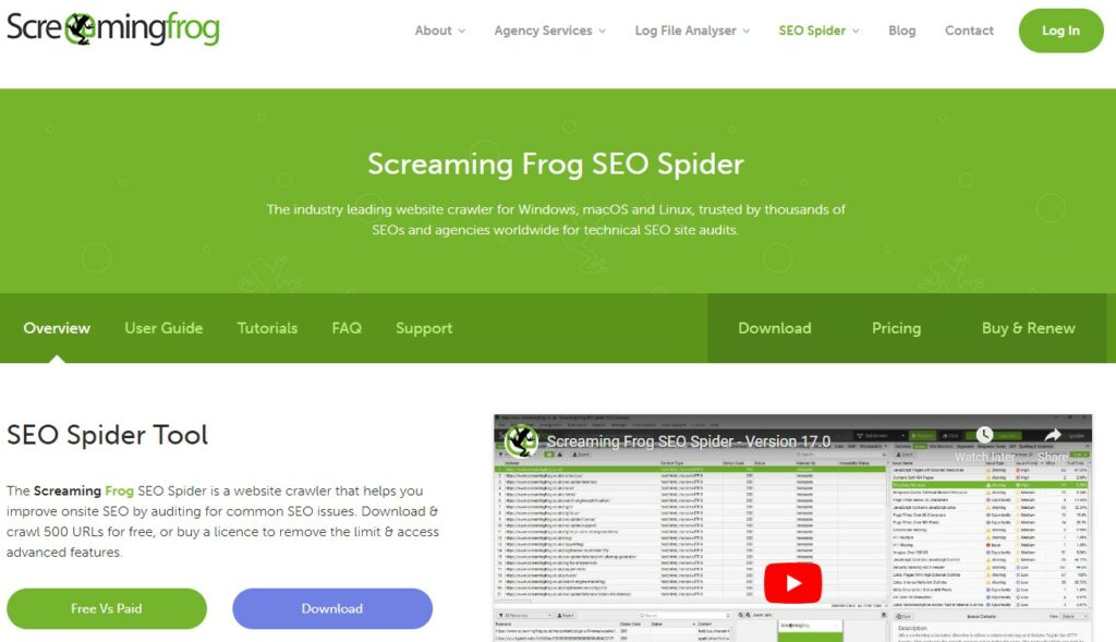 Screaming Frog SEO Spider Semrush Alternatives