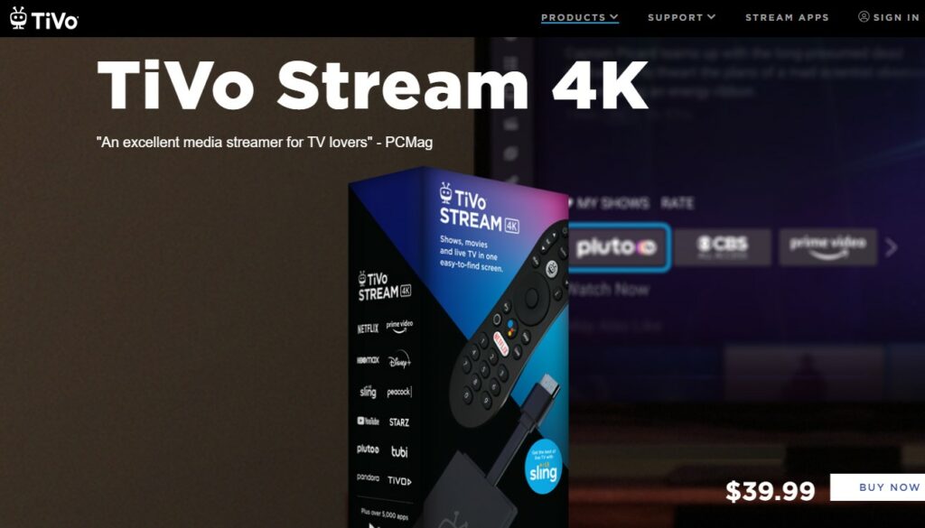 TiVo Stream 4K Roku Alternatives