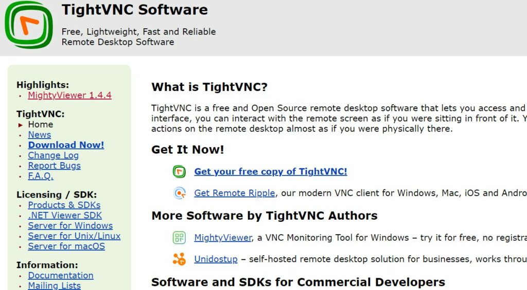 TightVNC TeamViewer Alternatives